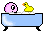 un bain avec son canard