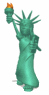 Statue de la liberté qui marche