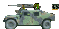 tank vert smilie tire de la mitrailette